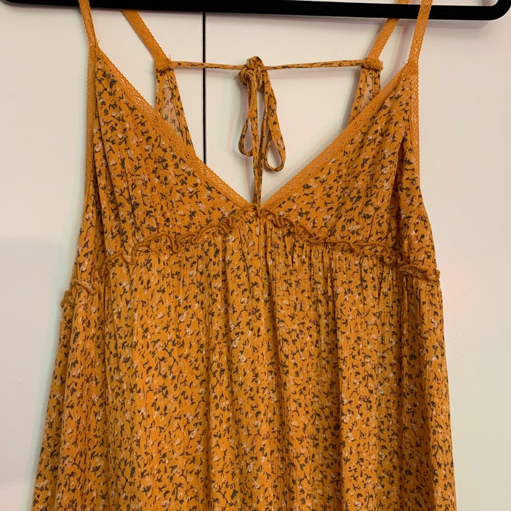 Wild fable yellow dainty floral v neck summer dress